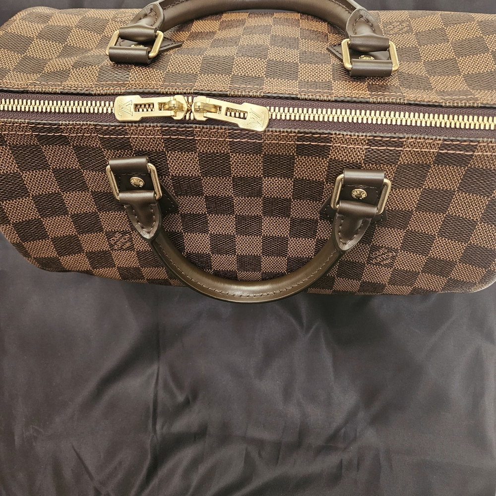Louis Vuitton Brown Checkered Duffel Bag